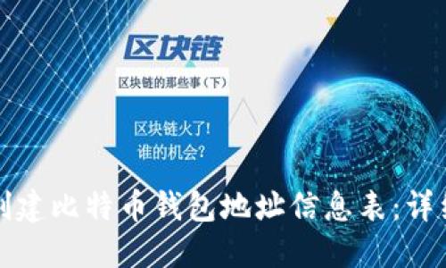 如何创建比特币钱包地址信息表：详细指南
