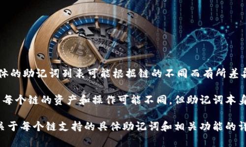 TPWallet是一个多链数字资产钱包，支持多种区块链的资产管理。每个链的助记词生成方式基本上是相同的，但具体的助记词列表可能根据链的不同而有所差异。助记词（也称为助记词或种子短语）用于恢复钱包的私钥，因此选择和生成的方式对每个用户的安全性至关重要。

在TPWallet中，用户在创建新钱包时，一般会生成一组助记词，这组助记词可用于恢复用户在不同链上的资产。虽然每个链的资产和操作可能不同，但助记词本身是统一的，通常会遵循BIP39标准。这意味着同一组助记词可以用于多个支持该标准的区块链。

如果你在使用TPWallet时关注某一特定链的助记词功能，建议直接查阅TPWallet的官方文档或支持页面，以获取关于每个链支持的具体助记词和相关功能的详细信息。此外，请注意安全存储和备份助记词，以防止资产丢失。